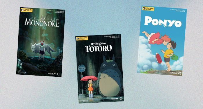 colalge of 3 Studio Ghibli movie posters