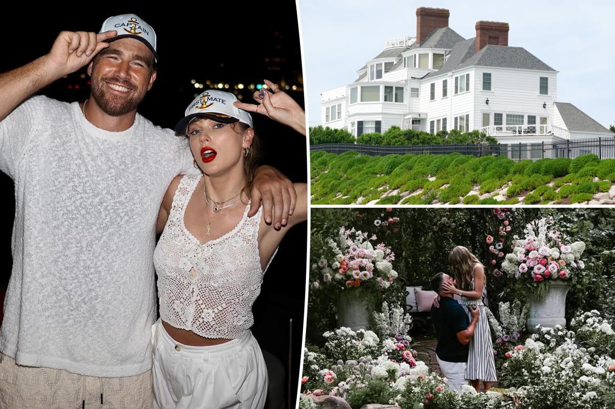 Sort SUV set forlade Taylor Swifts hjem på Rhode Island midt i en potentiel ungkarlebash